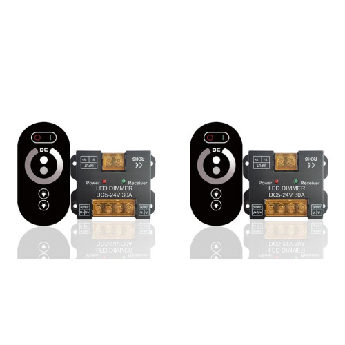 2X RF 30A Touch Dc12V Dc24V Single Color Controller LED Dimmer for LED Lights