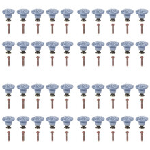 40PCS Ceramic Cabinet Knobs Vintage Drawers Handles for Kitchen Cupboard Drawer Bookcase Furniture Door (with Screws)