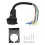 2X 7 Pin Trailer Plug,7 Way Trailer Light Connector Socket,7 Pin Truck Plug Quick Converter with Mounting Bracket 7