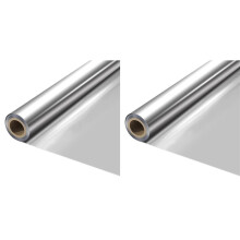2X Aluminum Foil Roll for DIY Crafts - 0.02mm Silver Metal Sheet, Multipurpose Tin Foil for Art, Gifts & Home Projects