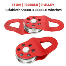 2X 6T Snatch Block Towing Pulley for UTV Tractor Heavy Duty Winch for Reliable Synthetic Rope