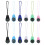 36 PCS MultiColor Outdoor Pocket Compass, Small Compass with Paracord, Portable Button Compass Kit, Compass Survival 2