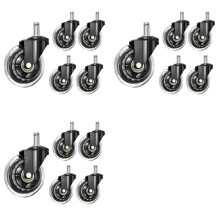 Office Chair Wheels 10mm Stem, Compatible for Chairs, 3/8inchReplacement Rubber Chair Casters, Set of 15