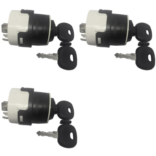 3X 7 Pins  Ignition  with Two 16403 Keys 0009730212 for  Forklift