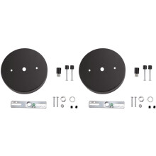 2X Iluminação de Teto Canopy Kit Pendant Light Plate Cover com Todas As Ferragens de Montagem para Lustre ou Pendant Light Preto