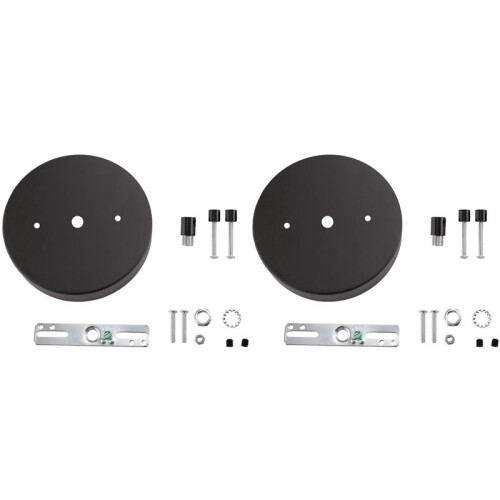 2X Ceiling Lighting Canopy Kit Pendant Light Plate Cover with All Mounting Hardware Black