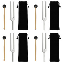 4X Aluminum Alloy Tuning Forks,512Hz Tuning Fork with Hammers for Nervous System Testing Sound Healing Therapy
