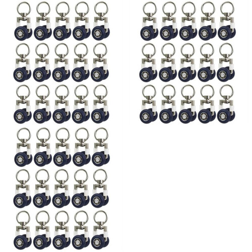 45 Pack Ceiling Curtain Rollers, Sliding Track Gliders with Mute Wheel, Ideal for Ceiling, Wall, Room Divider, RV