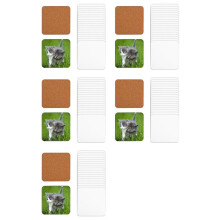 100 Sous-Verres à Sublimation Sous-Verres Vierges en avec Support en Liège pour Transfert de Chaleur pour Travaux Manuels de Peinture, 3,9 X 3,9