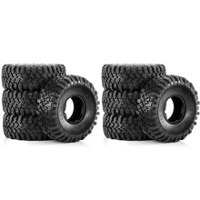 8PCS 115MM Rubber Mud Grappler Tires for 1:10 RC Crawler Axial SCX10 SCX10 II 90046 90047 -4 G500 -6 G63