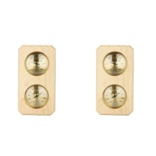 2X Sauna Thermometer 2 in 1 Wooden Sauna Hygrothermograph Indoor Celsius Thermometer & Hygrometer