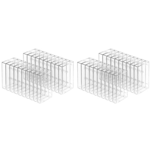 100-Pack Audio Cassette Storage Cases - Clear Plastic Cassette Tape Cases Box- Audio Storage Replacement Boxes