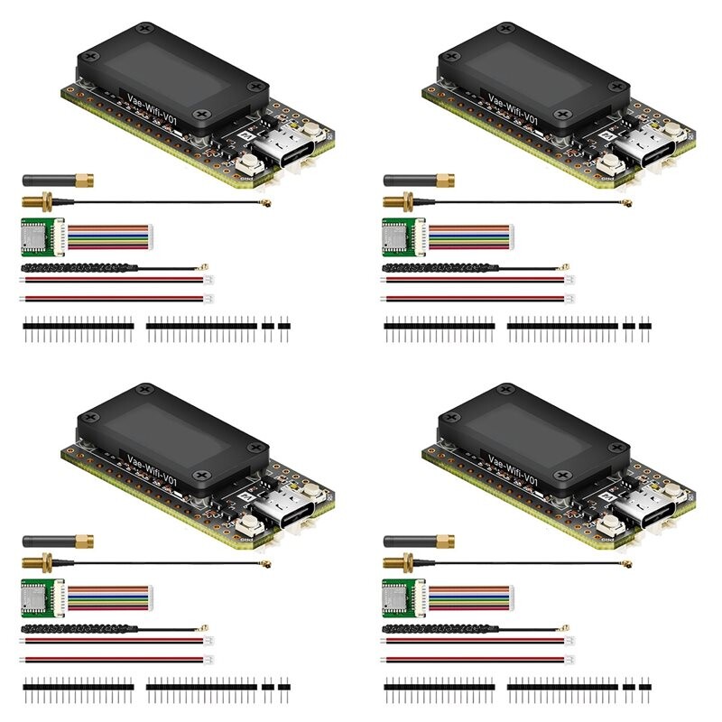 4X Meshtastic Heltec V4 0.96inch OLED Solar Powered LoRa 32 V4 Dev ...
