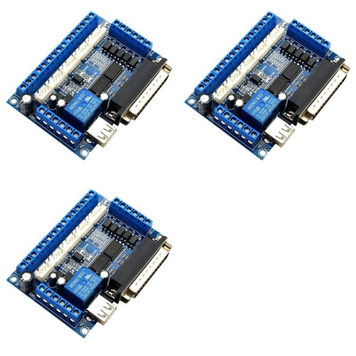 3X Driver Board MACH3 Engraving Machine 5 Axis CNC Breakout Board with Optical Coupler