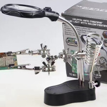 Repair Auxiliary Clamp with LED Light Magnifying Glass Circuit Board Repair Welding Soldering Iron Stand