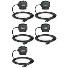 5X Dash Cam OBD Hardwire Kit, Dash Camera USB Type C Hardwire Kit with OBD Power Cable for Dashcam 12-24V to 5V/3A