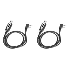 2X 2 Pins Plug USB Programming Cable for Walkie Talkie UV-5R Walkie Talkie Accessories