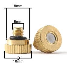 34PCS Low Pressure Brass Misting Nozzles Misting Water Nozzle for Garden,Patio,Outdoor System Thread 0.3mm