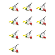 10X 20Pin Android Samochodowe Stereo RCA Adapter do Wiązki Przewodów 7-Głowicowy Kabel AUX Audio/Wideo RCA