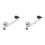 2X Aluminum Desk Arm Rest Support 3 Height Adjust Ergonomic Arm Rest Mouse Pad Armrest Bracket Console for Office White 1