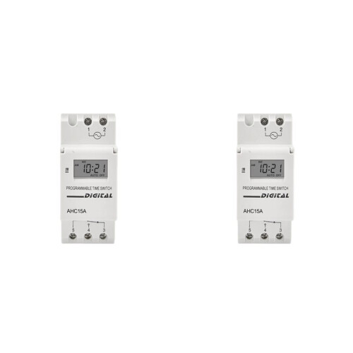 2X 220V Miniature   Timer AHC15A Fully Automatic Electronic  Controller Timer