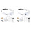 2Conjunto Lupa com Luz, Lupa com 5 Lentes de 0,75-4,0X e 3 Luzes LED, Lupa de Cabeça 1