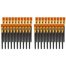 40 Pcs Flat Brush Set, 1 Inch Wide Watercolor Brushes Oil Painting Brushes, Paint Professional Brushes