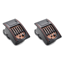 2X Plástico 5-Band Tone Controles Equalizador EQ Tuner Piezo Pickup Acoustic Guitar Pré-Wired Preamp Guitar Parts Acessórios