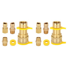 2 Set 1/2 Inch Natural Gas Quick Connect Fittings, Propane Hose Quick Disconnect Kit,for Gas Grill and Heater