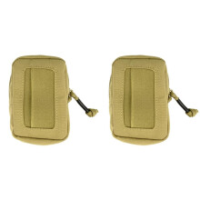 2X Disposable Glove Pouch Overlapping Elastic Flap Zipper Closure EMT Latex Glove Pouch IFAK Organizer Accesories B
