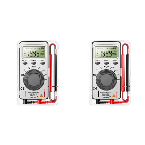 2X Digital Multimeter Auto-Ranging Voltmeter Tester Meter Voltage Meter Pocket Multi Tester with NCV- Contact Tester
