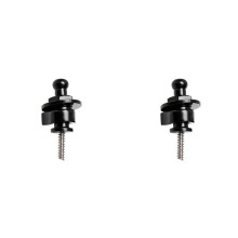 2X Verrouillage de Sangle de Guitare Goujons de Basse en Métal Anti-OffVerrouillage de Guitare Noir