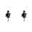 2X Gitarrremslås Metallbasdubbar Anti-OffGitarlås Svart 1