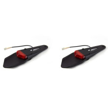 2X Rear Mudguard LED Brake Tail Light Turn Signals Running Lamps License Plate Light with 3 Wires for Dirt Bike Enduro
