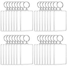 32X Picture Keychains Photo Frame Key Chain Pendant Photo Souvenir Decorative Buckle DIY Gift Key Chain