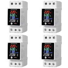 4X ZS-6035VAKW Digital Meter Din Rail Electricity Usage Monitor AC30-400V Voltmeter Ammeter Watt Kwh Frequency