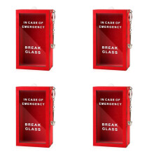 4X Funny Gift Emergency Box - Create Self Defined Idea Jar W/Hammer, Break in Case of Emergency Box - Desk Decor