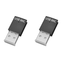 2X USB Microphone for PC & Laptop - AI Noise Cancelling Mic, Portable Plug & Computer Microphone