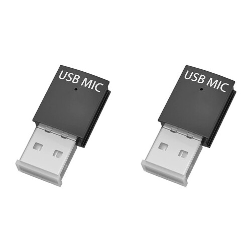 2X USB Microphone for PC & Laptop - AI Noise Cancelling  Mic, Portable Plug &  Computer Microphone