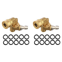 2X Giunto Girevole A 180 Ugello per Acqua di Lavaggio per Idropulitrice Ad Alta Pressione Connessione Rapida da 1/4 per La Pulizia Degli Accessori