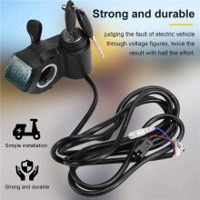 2X E-Bike Thumb Throttle Lcd Display Speed Regulator Handlebar Grips for Electric Bike Scooter Tricycle Refitting