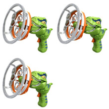 3X Fan Dinosaur Bubble Machine Bubbles in Bubble Handheld Electric Dinosaur Bubble Machine Green