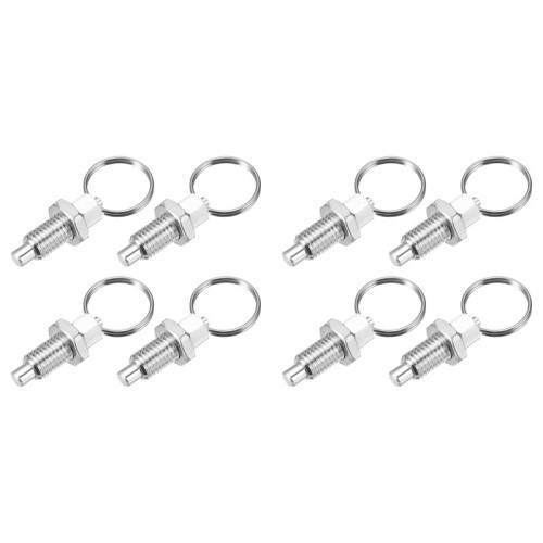 8 Pcs Spring Plunger with Pull ,M10x1.5 Pull  Indexing Plunger Retractable Spring Manual Plungers for Industrial 1