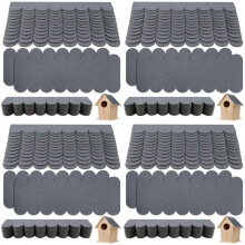 128Pack Roofing for Bird House, Roof Shingles,Roofing Self-Adhesive for Bird Houses,Nesting Box Roof Gray