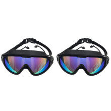 2X Swim Goggles Anti-Fog UV Protection No Leaking Wide View Pool Goggles for Adult Men Women Youth Teen over 15 Black