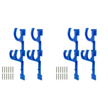 2X Suportes para Postes de Piscina, Ganchos para Postes Telescópicos, Ancinhos para Folhas, Escovas para Mangueira de Vácuo, Rede para Skimmer