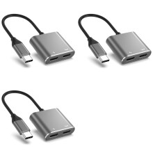3X USB C to AR Glasses Docking Hubs Type C AR Glasses Charging Adapter for AIR/2 Glasses 100W Fast Charging