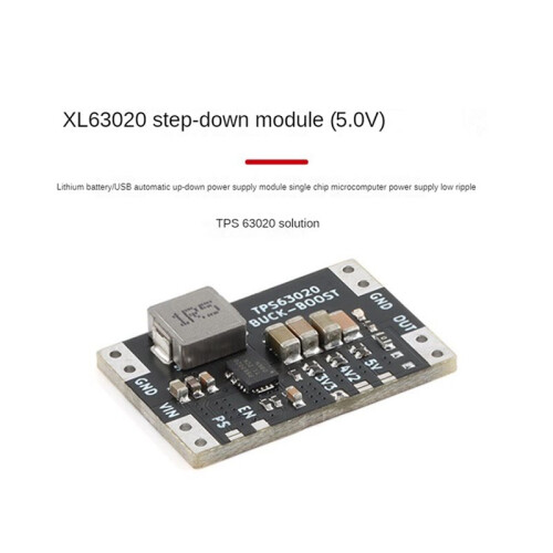 10X XL63020 TPS63020 Lithium Battery USB Automatic Boost Buck Step  Down Module Microcontroller Power Low Ripple 5V