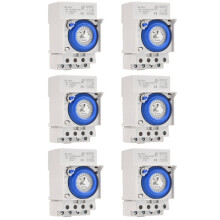 6X SUL181h Din Rail Analogowy Mechaniczny Wyłącznik Czasowy 30 Minut Programowalny AC110V-230V 24-Godzinny Wyłącznik Czasowy