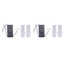 2X Universal Ceiling Fan Remote Control Kit 30W 6Speed Timing Function Replacement Remote for Ceiling Fans & Lights